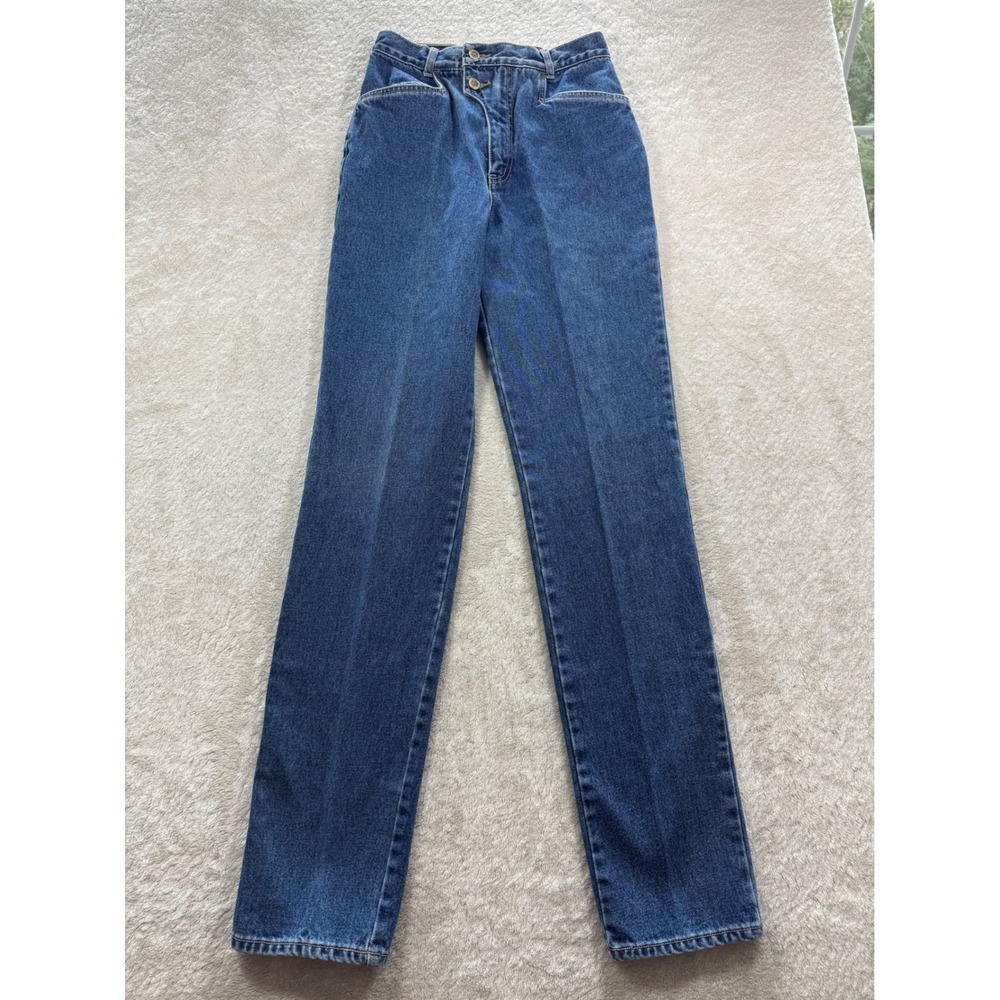 Lawman Womens Slim Fit Western High Rise Blue Jeans 9 Meas: 26x35